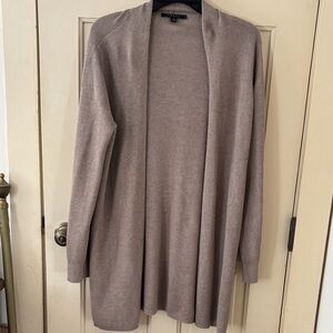 Cyrus Taupe Open Front Cardigan